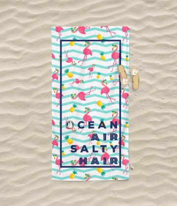 Large beach towel Ocean air salty hair