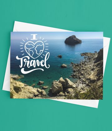Carte Postale I love travel