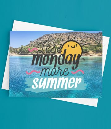 Carte Postale Less Monday More Summer