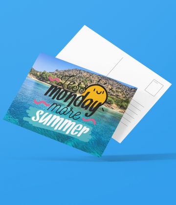 Carte Postale Less Monday More Summer