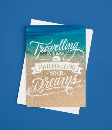 Carte Postale Travelling is a way of materializing your dreams