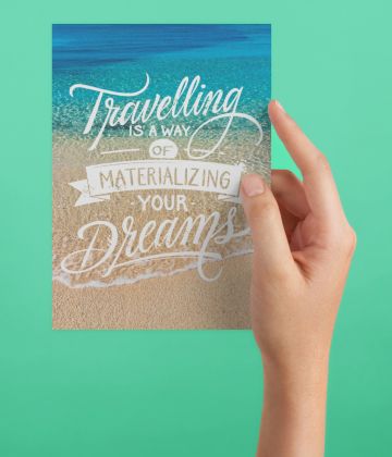 Carte Postale Travelling is a way of materializing your dreams