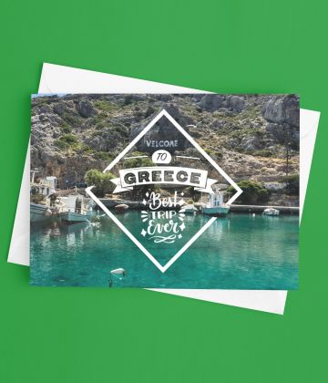 Carte Postale Welcome to Greece Best trip ever